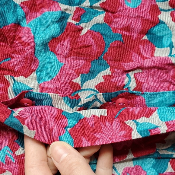 Country Sophisticates By Pendleton floral button down Size 10 Vintage - Picture 5 of 13